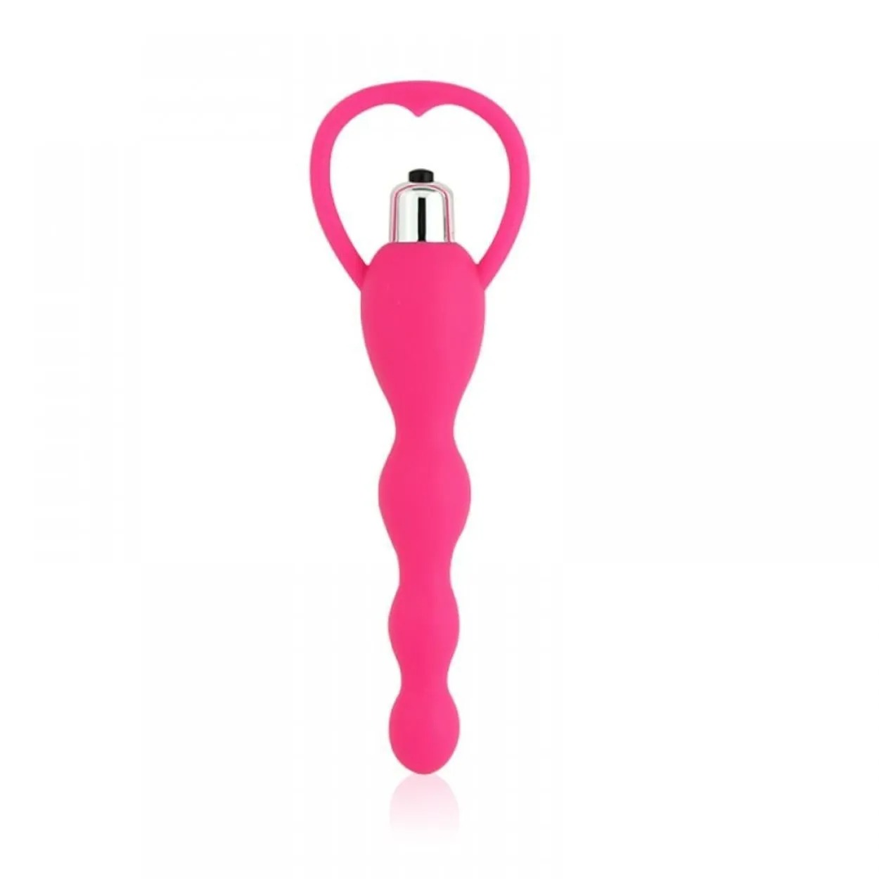 Plug Anal Silicone Vibro Rosa - detalhe